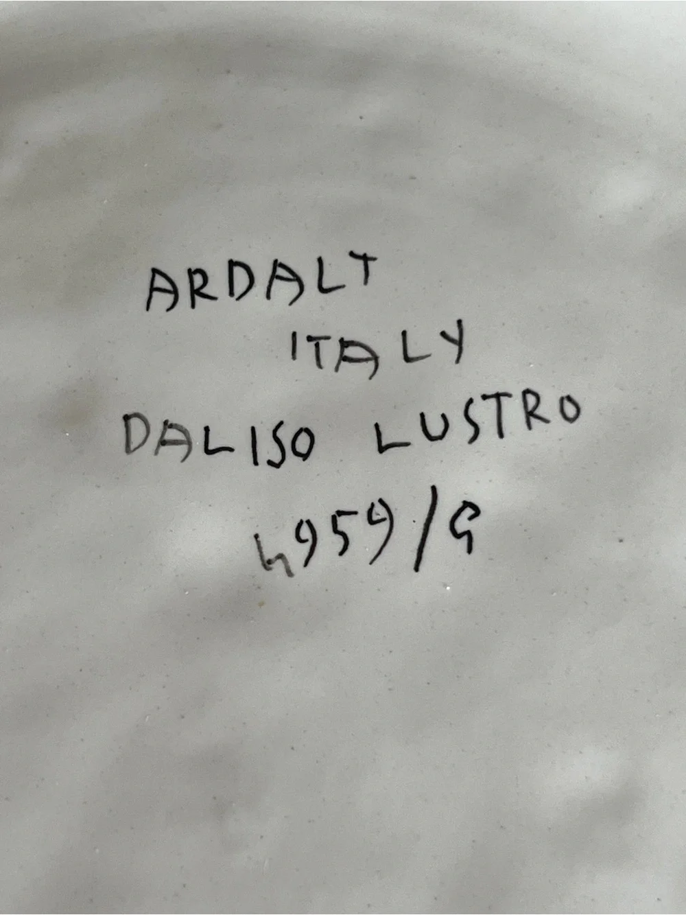 Ardalt Oro Nero Hand Painted Large Decorative Porcelain Center Piece Italy